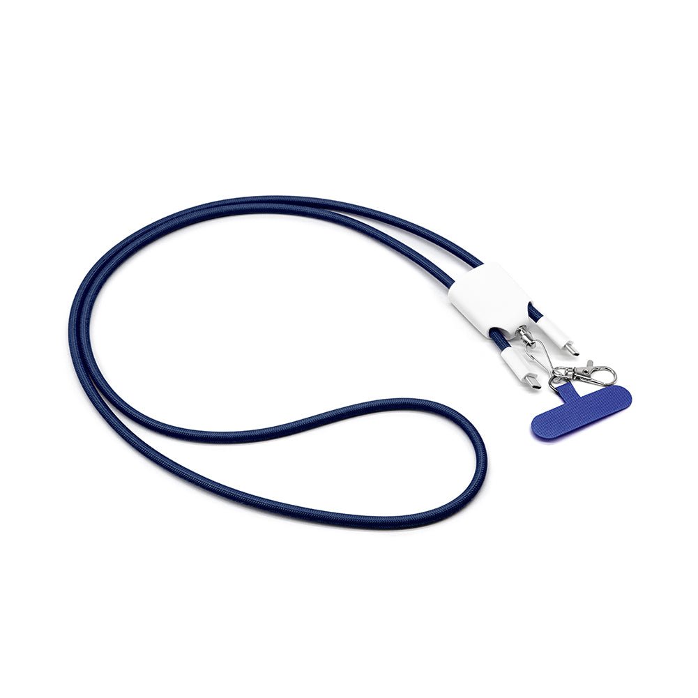 Câble USB 4‑en‑1 avec Lanière – Charge Rapide 60W & Tour de Cou - Chargeurie
