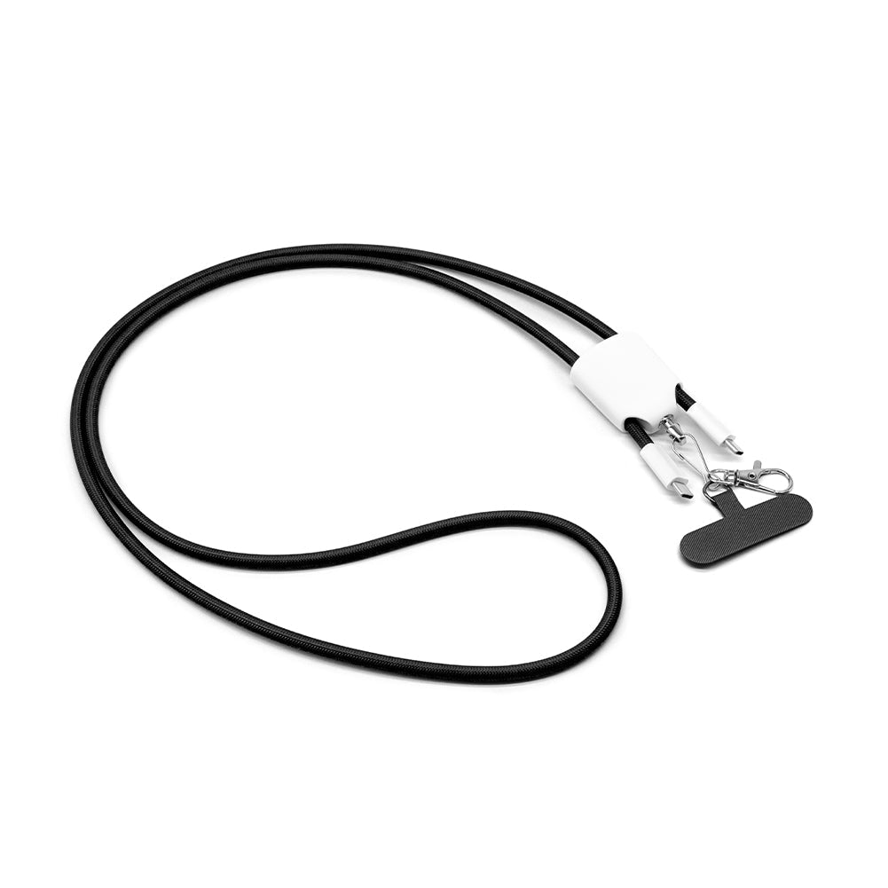 Câble USB 4‑en‑1 avec Lanière – Charge Rapide 60W & Tour de Cou - Chargeurie