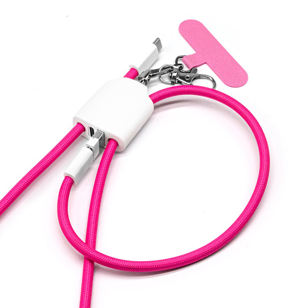 Câble USB 4‑en‑1 avec Lanière – Charge Rapide 60W & Tour de Cou - Chargeurie