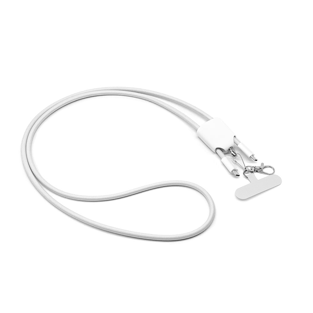 Câble USB 4‑en‑1 avec Lanière – Charge Rapide 60W & Tour de Cou - Chargeurie